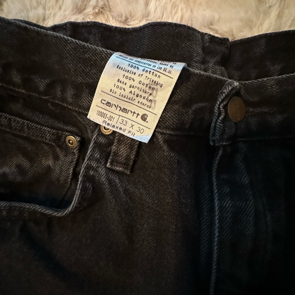 Vintage Carhartt Black Jeans (tons of life left to create your own fades). 33x30